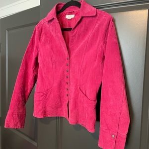 Vintage Magenta Pink Suede Jacket